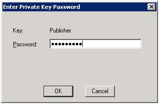 4.h. Type password that was used to export private key