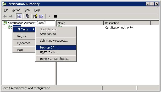 5.a. Start certificate request